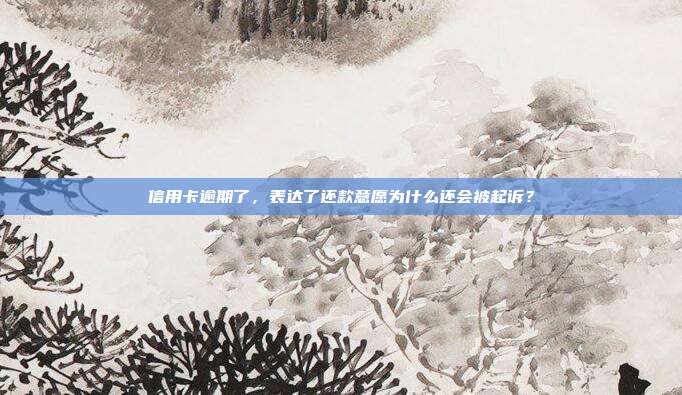 信用卡逾期了，表达了还款意愿为什么还会被起诉？