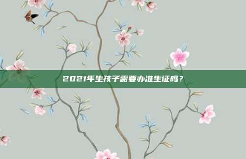2021年生孩子需要办准生证吗？