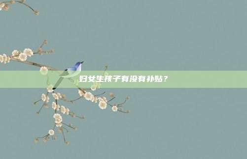 妇女生孩子有没有补贴？