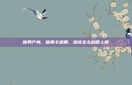 债务产身,信用卡逾期,应该怎么自救上岸