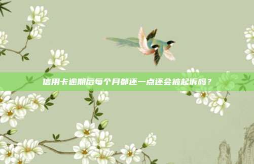 信用卡逾期后每个月都还一点还会被起诉吗？