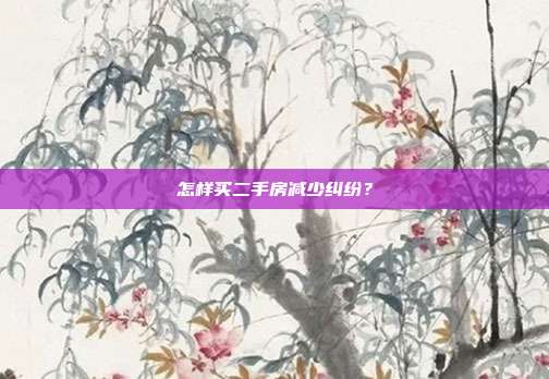 怎样买二手房减少纠纷？