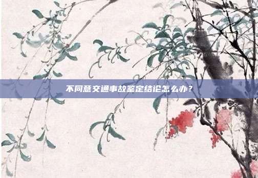 不同意交通事故鉴定结论怎么办？