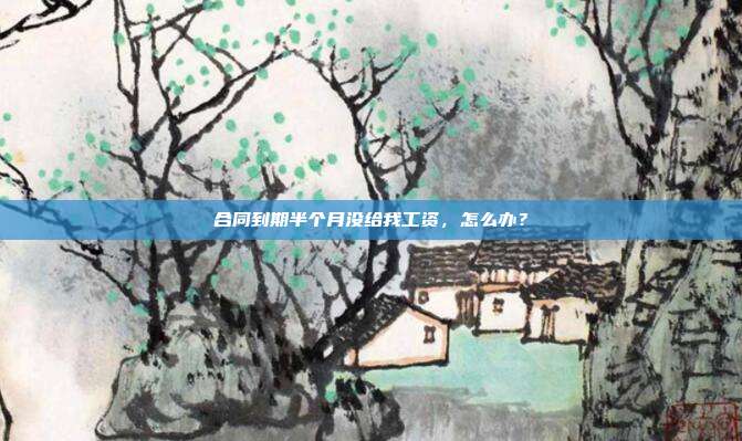 合同到期半个月没给我工资，怎么办？