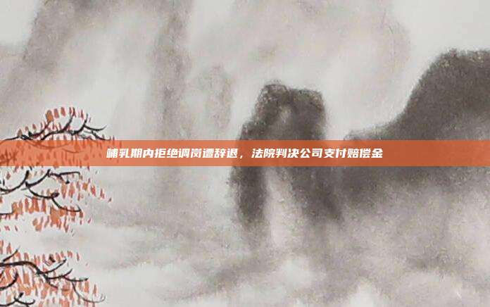哺乳期内拒绝调岗遭辞退,法院判决公司支付赔偿金